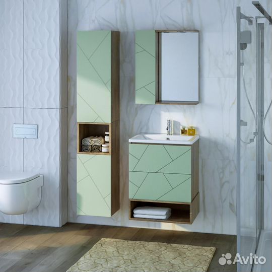 Ниша тумбы 60см дуб гранж песочн. Бриклаер криста