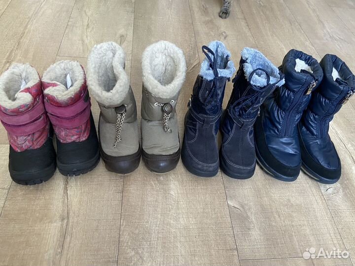 Зимняя обувь для девочки размер 24, 25, 30