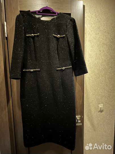 Твидовое платье 44