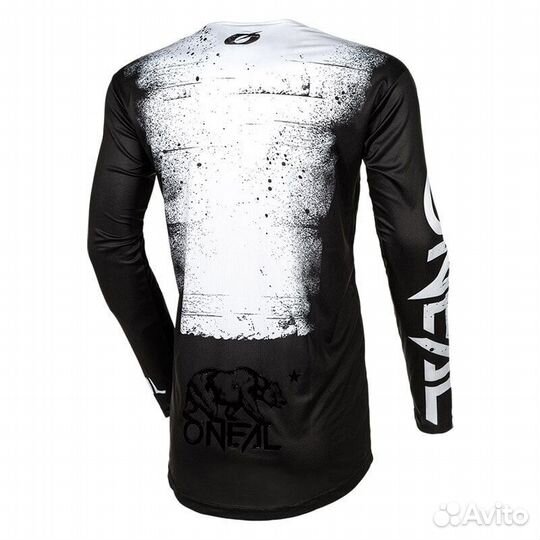 O Neal Mayhem Scarz Jersey Black White Белый