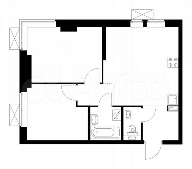 2-к. квартира, 48,4 м², 33/33 эт.