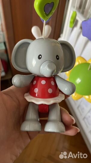 Музыкальная карусель на кроватку жирафик