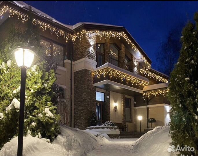 Гирлянды уличные с монтажом