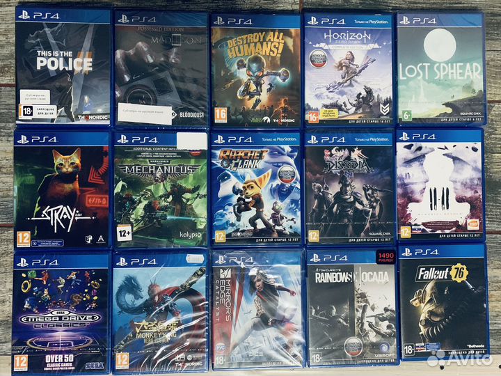 Игры диски для PS4
