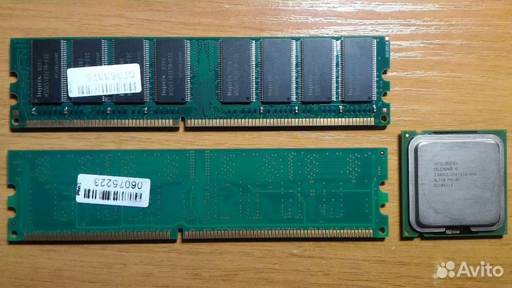 Intel(sl7tn) Celeron D 335J+оперативка DDR1 1.5г