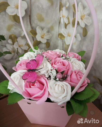 Букет из мыльных роз от