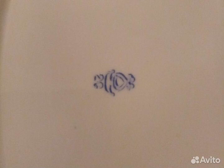 Блюдо под рыбу Мейсенский цветок