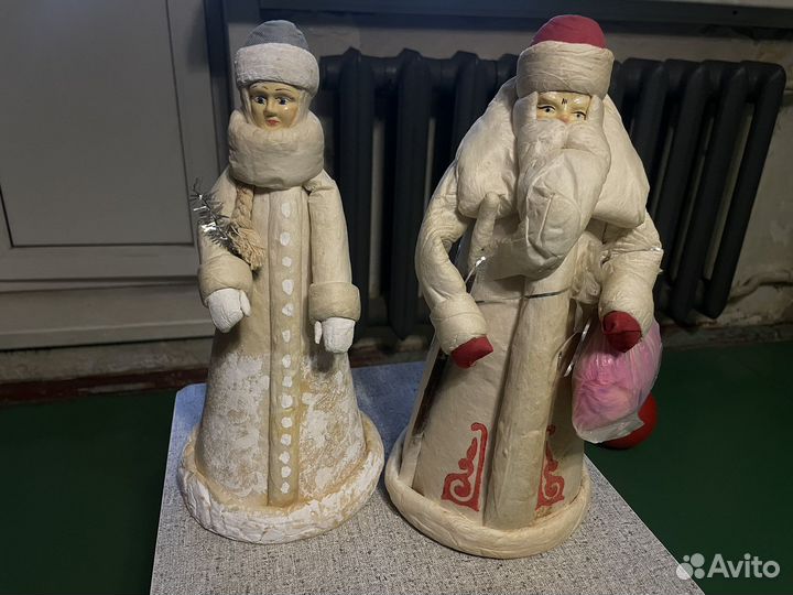 Дед мороз СССР снегурочка игрушки гдр