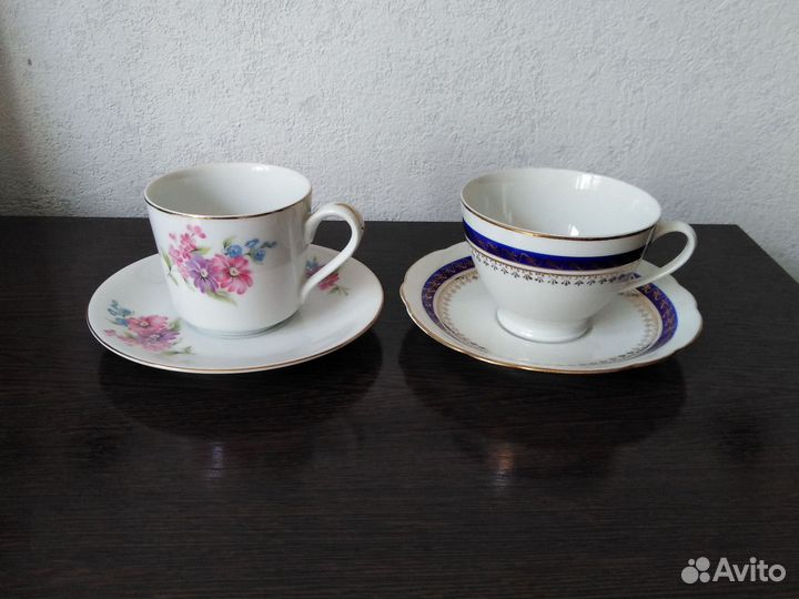 Чашка с блюдцем фарфор