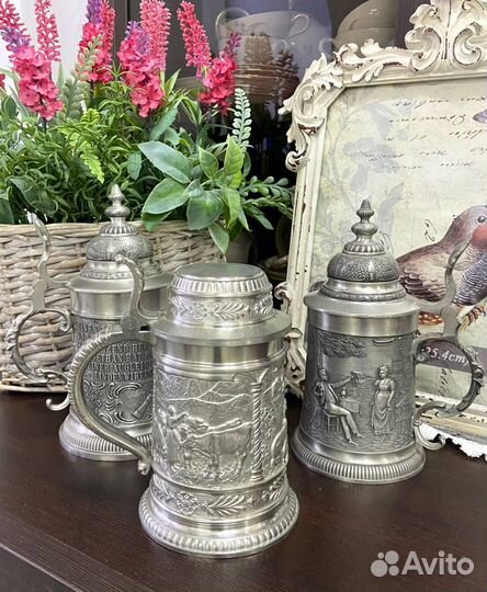 Пивные кружки из пищевого олова