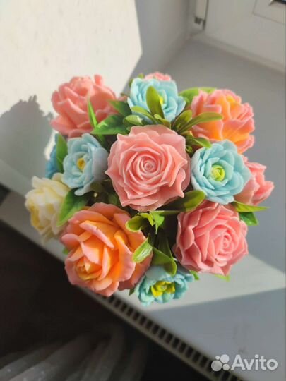 Цветы из мыла ручной работы. Мыльный букет цветов