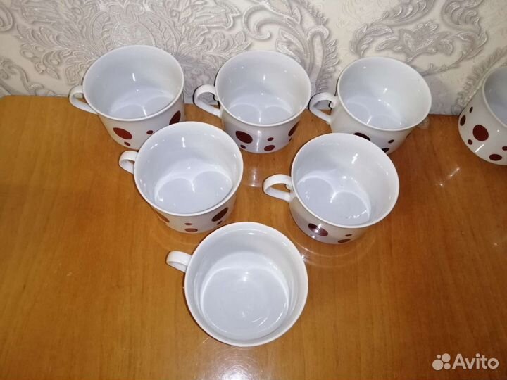 Чайный сервиз Дулёво, кружки керамические, новые