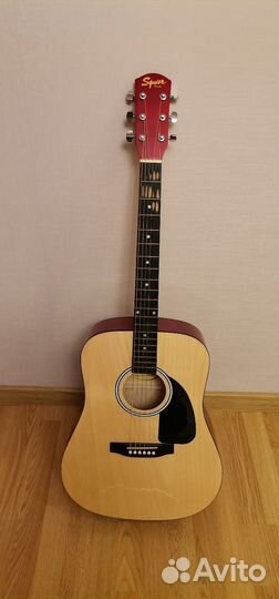 Акустическая гитара fender squier с чехлом