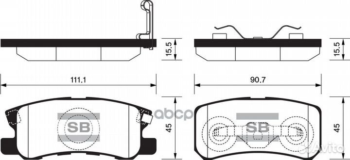 Колодки торм.зад. SP2076 Sangsin brake