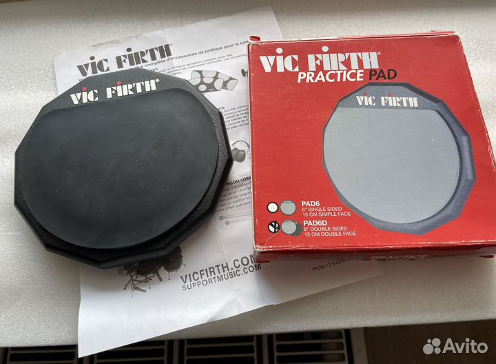 Двухсторонний Тренировочный пэд PAD6D Vic Firth