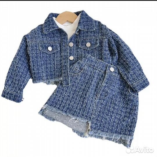 Костюм детский новый пиджак с юбкой лето девочке