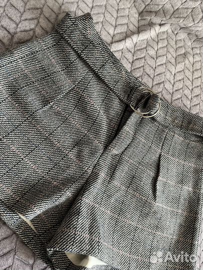 Шорты осенние классические женские в клетку М