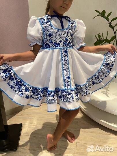 Карнавальный костюм гжель народный детский