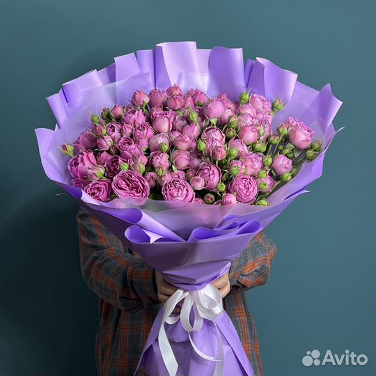 Кустовые розы 25 51 101 роза