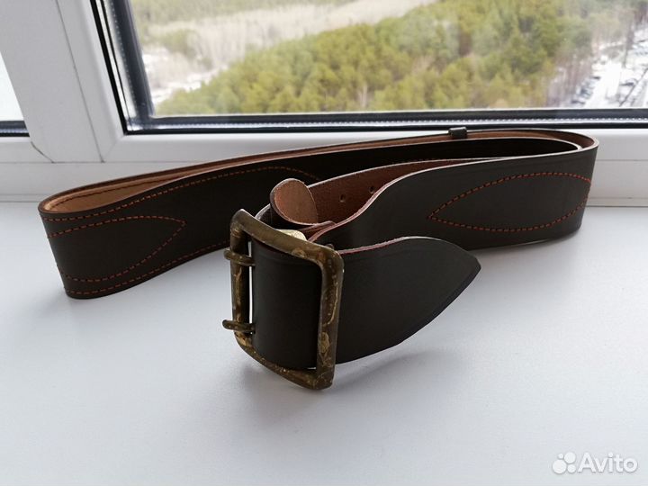 Ремень кожаный офицерский, новый и старый (СССР)