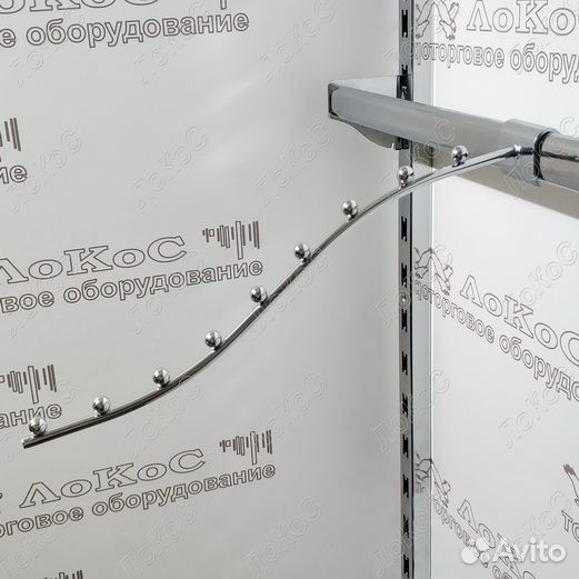 Кронштейн изогнутый на овальную трубу с 9-ю шарик