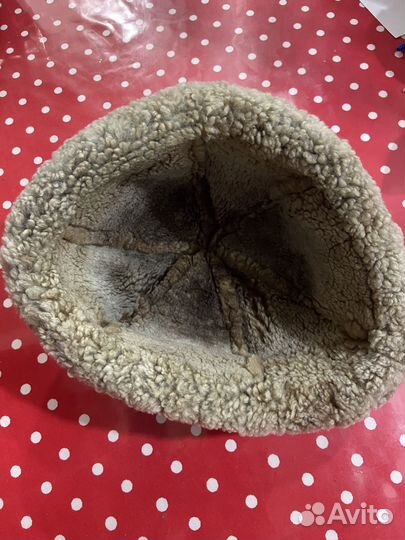 Шапка зимняя, натуральный мех, кожа