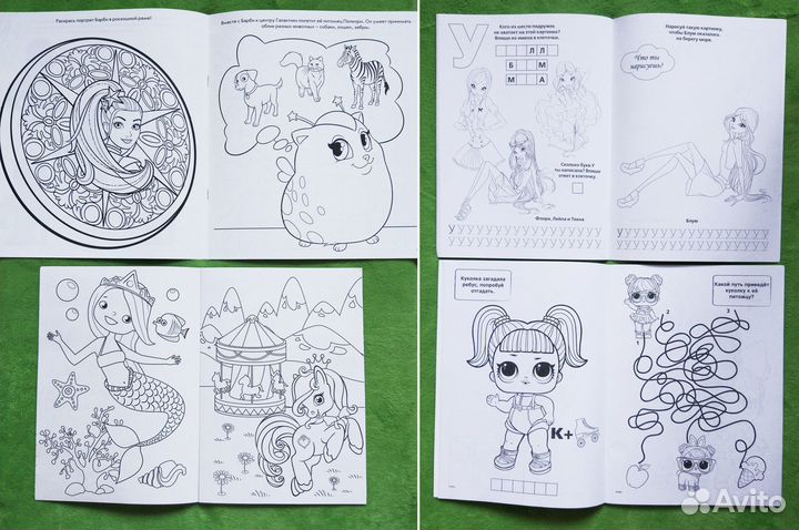 Магнитная азбука, раскраски LOL, Winx, Barbie, феи