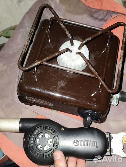 Газовая плита с редуктором и шлангом, походная