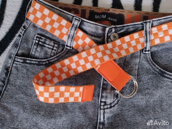 Джинсы мом для девочки на рост 140, 21 размер