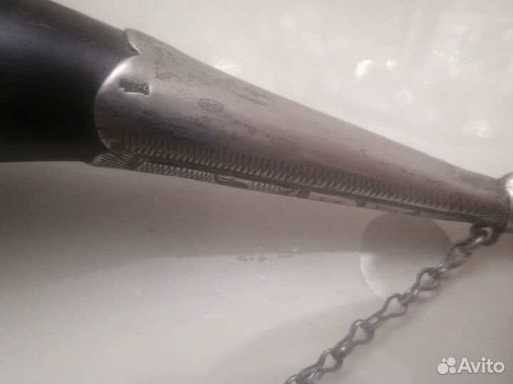 Рог серебро кость