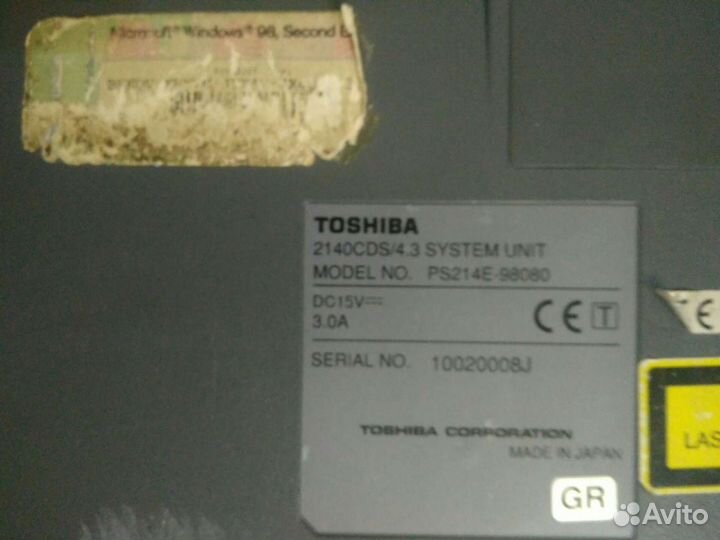 Ноутбук toshiba