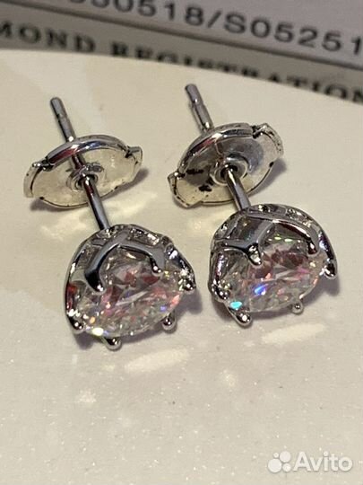 Муассанит Бриллиант 2 карат Альпы