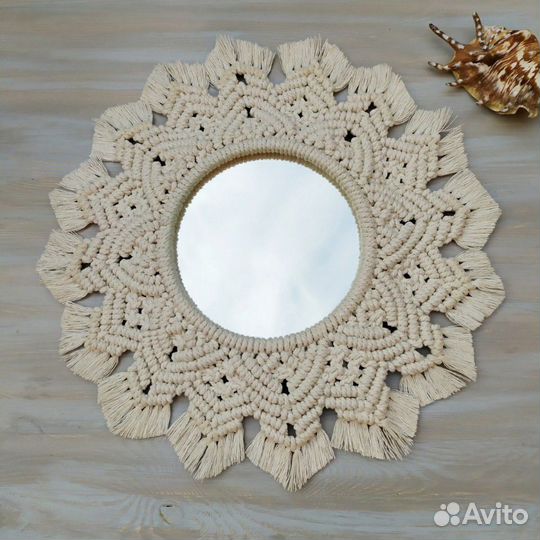 Зеркало настенное макраме
