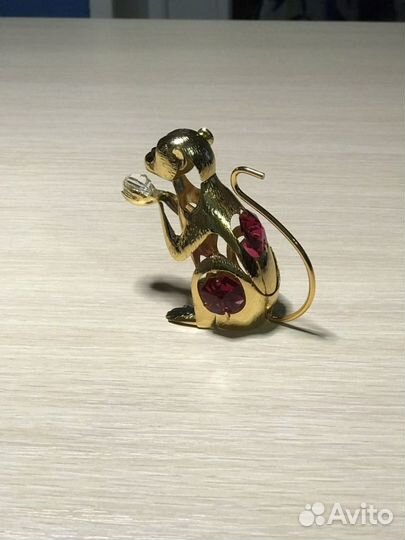 Фигурка Swarovski Обезьяна позолоченная