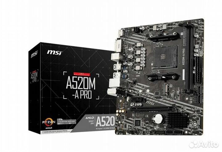 Материнская плата AM4 MSI A520M-A Pro