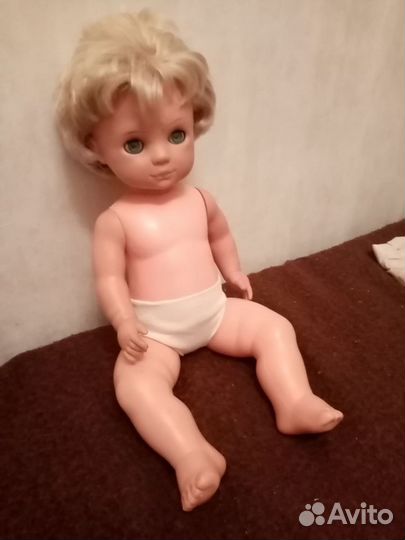 Кукла пупс гдр 50 см с приданым