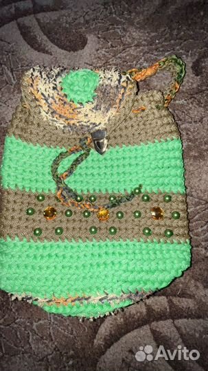 Вязанный рюкзак