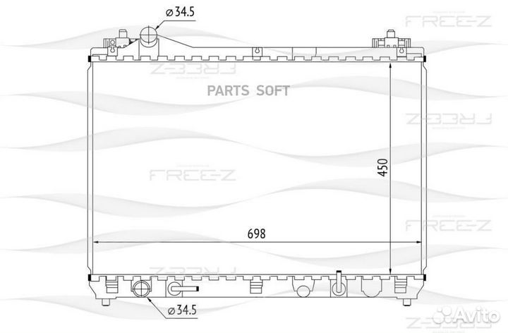 Радиатор охлаждения suzuki Grand vitara 05- KK0244
