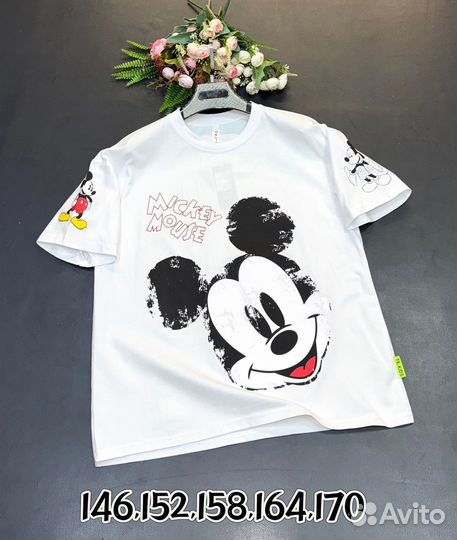 Красивая футболка для девочки, 146-170