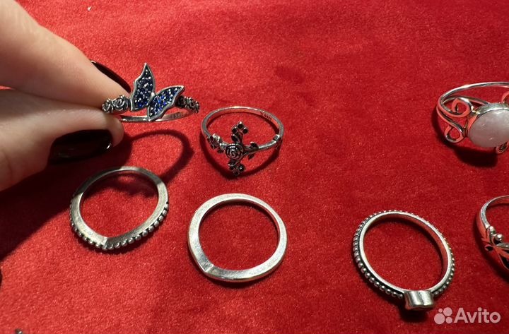 Серебро 925 одним лотом (кольца и браслет)