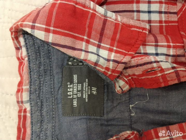 Рубашки детские из хлопка 110-122р