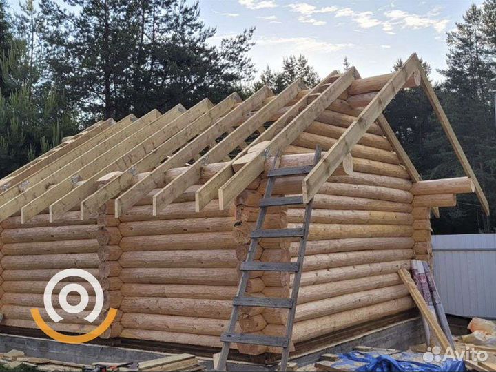 Сруб бани 6х4 ручной рубки