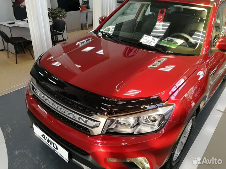 Ветровики дверей (Classic полупрозрачный ) Changan CS75