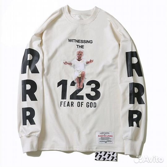 Свитшот Fear of god 123 белый