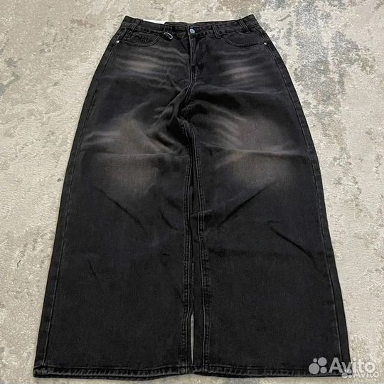 Джинсы черные широкие jaded london type