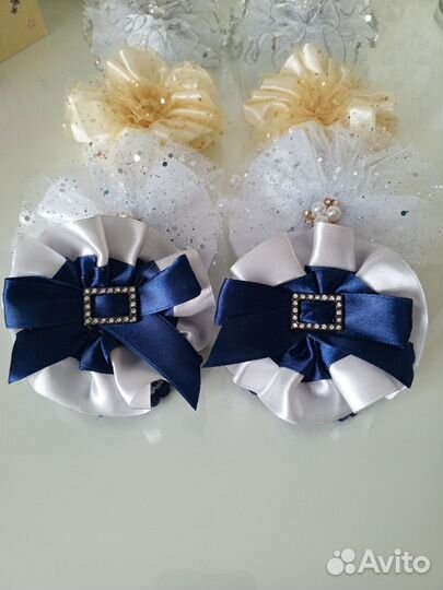 Бантики ручной работы на резиночках