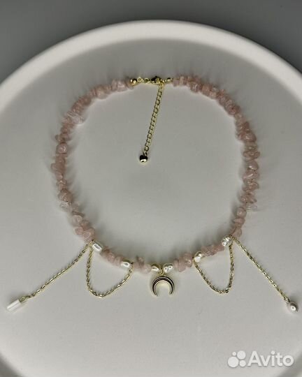 Колье чокер из натуральных камней