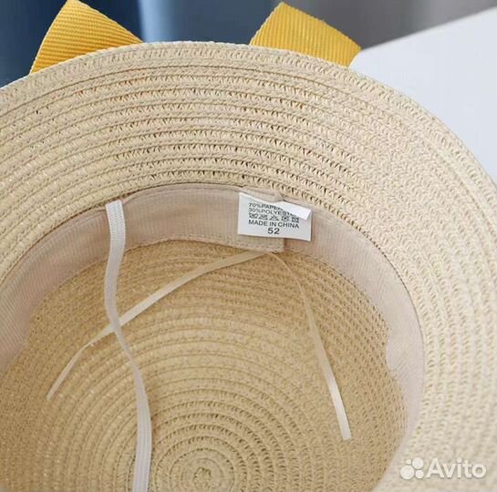 Соломенная шляпка детская с сумочкой