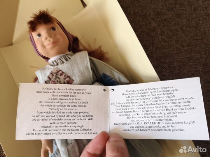 Коллекционная фарфоровая кукла Kasma, Германия