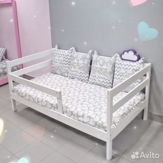 Кровать белая 160*80 для подростка (в наличии)